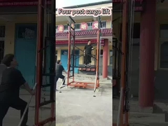 ডাবল মাস্ট পণ্য উত্তোলন হাইড্রোলিক গুদাম পণ্য উত্তোলন ডাবল গাইড রেল 7 মি