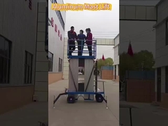 12 মিটার উল্লম্ব ডাবল মাস্ট লিফট টেলিস্কোপিক অ্যালুমিনিয়াম মাস্ট লিফট