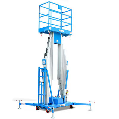 কেনা 9m 250kg ইলেকট্রিক মাস্ট বুম লিফট ব্লু মাস্ট উল্লম্ব লিফট হালকা online manufacture