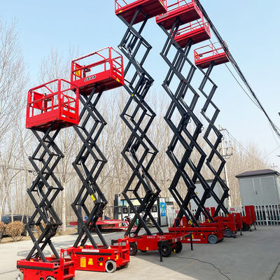 কেনা Self-propelled Scissor Lift 8m 10m 12m 14m Hydraulic Scissor Lift Platform অনলাইনে উৎপাদন