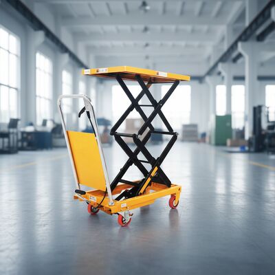 ম্যানুয়াল লিফটিং প্ল্যাটফর্ম 500 কেজি মোবাইল ছোট কার্গো উত্তোলন যানবাহন